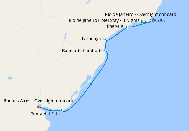 Cruise Itinerary Map