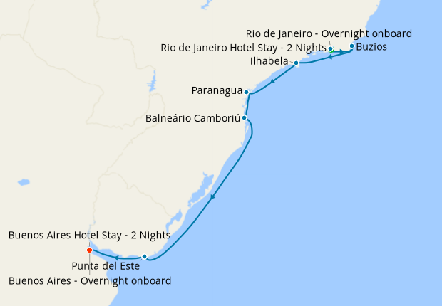 Cruise Itinerary Map
