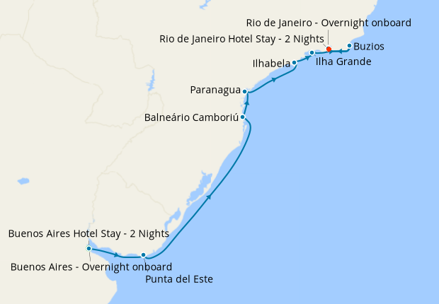 Cruise Itinerary Map