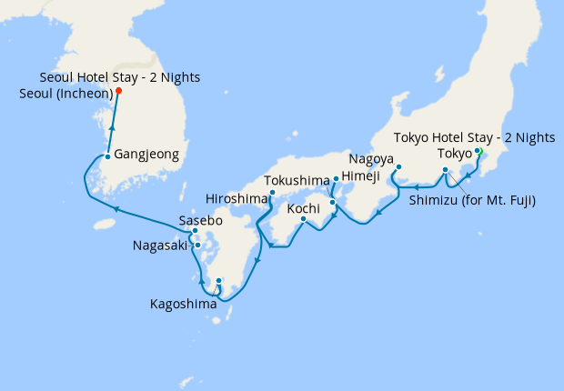 Cruise Itinerary Map