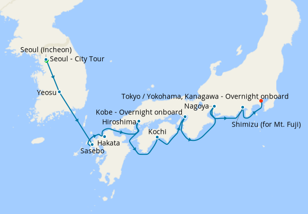 Cruise Itinerary Map