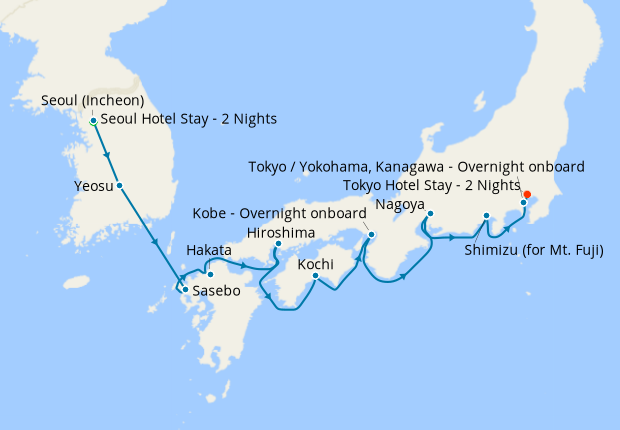 Cruise Itinerary Map