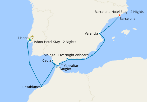 Cruise Itinerary Map