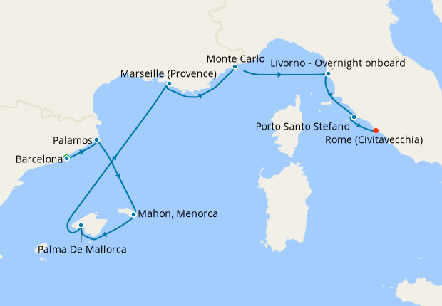 Cruise Itinerary Map