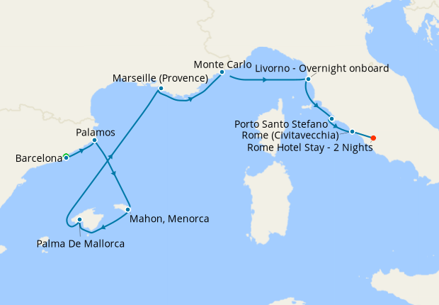 Cruise Itinerary Map