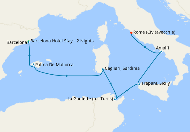 Cruise Itinerary Map