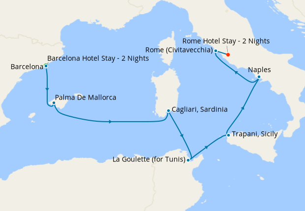 Cruise Itinerary Map