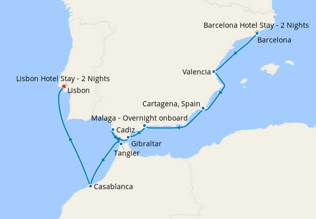 Cruise Itinerary Map
