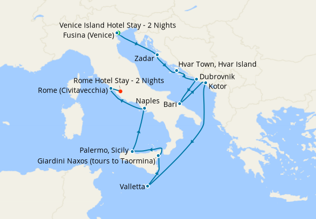 Cruise Itinerary Map