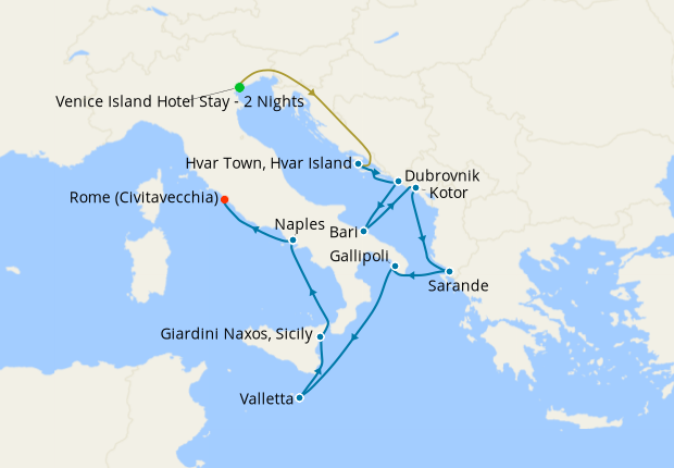 Cruise Itinerary Map