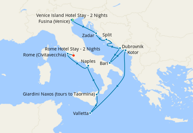 Cruise Itinerary Map