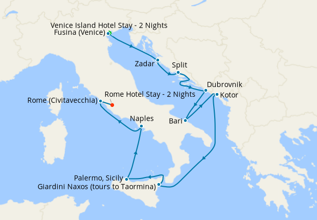 Cruise Itinerary Map
