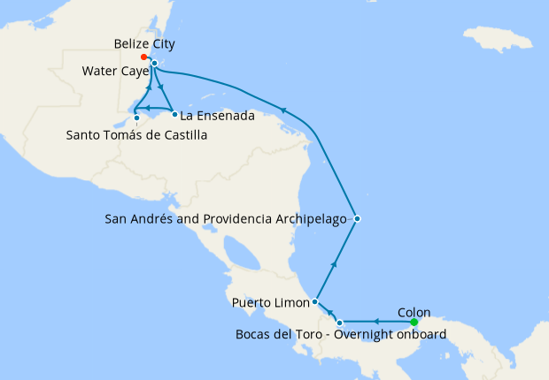 Cruise Itinerary Map