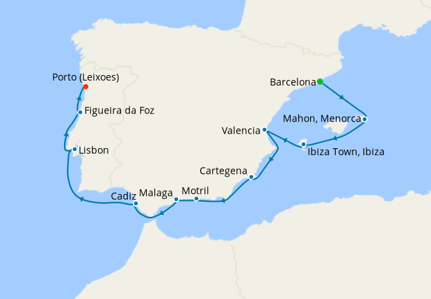 Cruise Itinerary Map