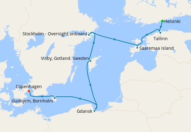 Cruise Itinerary Map