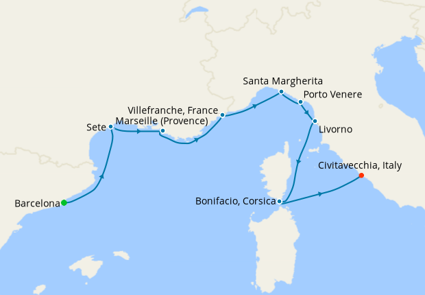 Cruise Itinerary Map