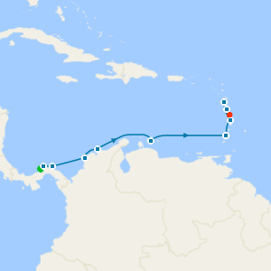 Panama, Colombia & Caribbean Islands from Colon