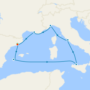 Spain, Balearic Islands, Italy & France from Barcelona with Stay