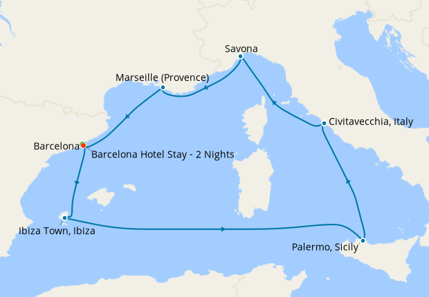 Cruise Itinerary Map