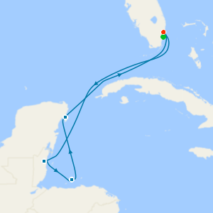 Western Caribbean with Mexico from Fort Lauderdale with Miami Beach Stay