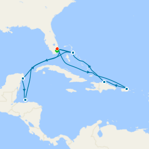 Eastern & Western Caribbean Adventurer from Fort Lauderdale with Miami Beach Stay