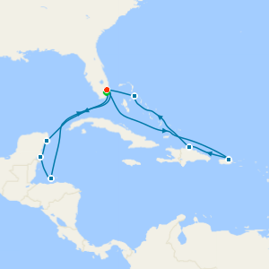 Eastern & Western Caribbean Adventurer from Fort Lauderdale with Miami Beach Stay