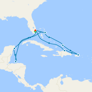Eastern & Western Caribbean Adventurer from Fort Lauderdale with Miami Beach Stay