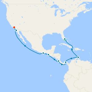 Panama Canal from Ft. Lauderdale with Miami Beach & Los Angeles Stays