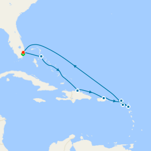Eastern Caribbean with St. Kitts from Ft. Lauderdale with Miami Beach Stay