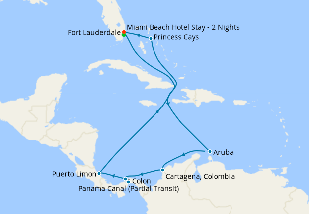 Cruise Itinerary Map