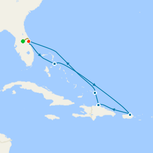 Eastern Caribbean with Puerto Rico from Port Canaveral with Orlando Stay