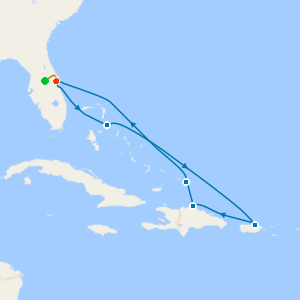 Eastern Caribbean with Puerto Rico from Port Canaveral with Orlando Stay