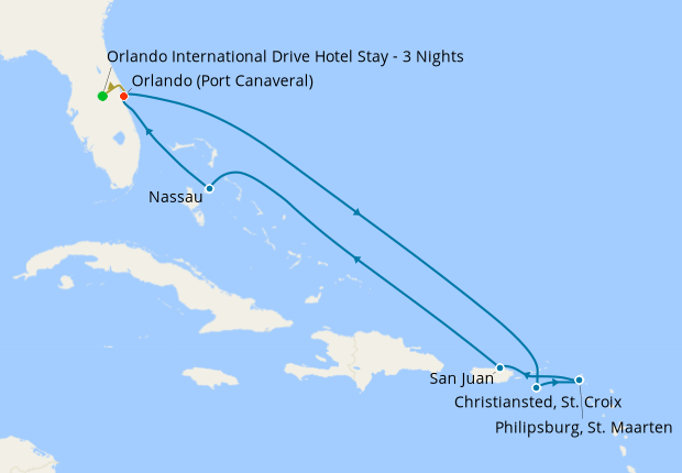 Cruise Itinerary Map