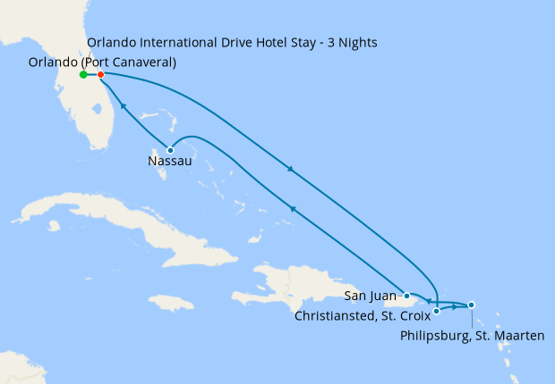 Cruise Itinerary Map