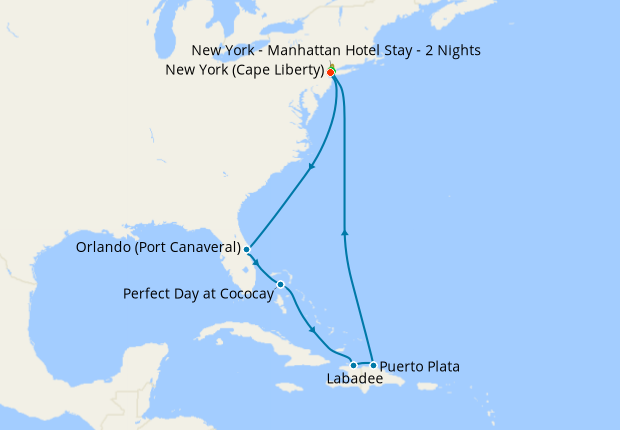Cruise Itinerary Map