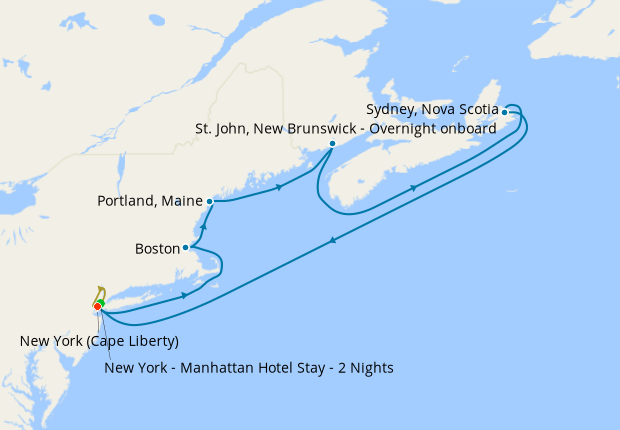 Cruise Itinerary Map