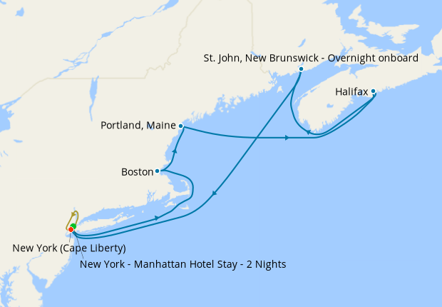Cruise Itinerary Map