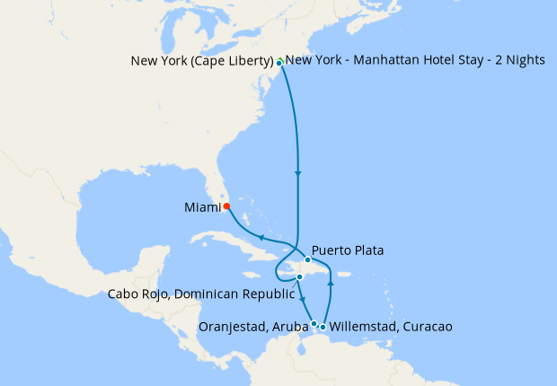 Cruise Itinerary Map