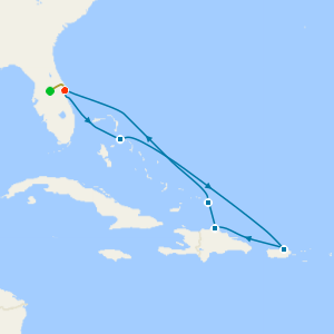 7nt Disney Hotel Stay with Eastern Caribbean & Puerto Rico from Port Canaveral