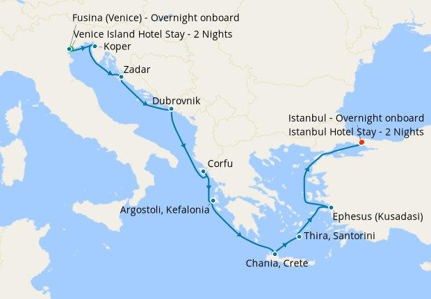 Cruise Itinerary Map