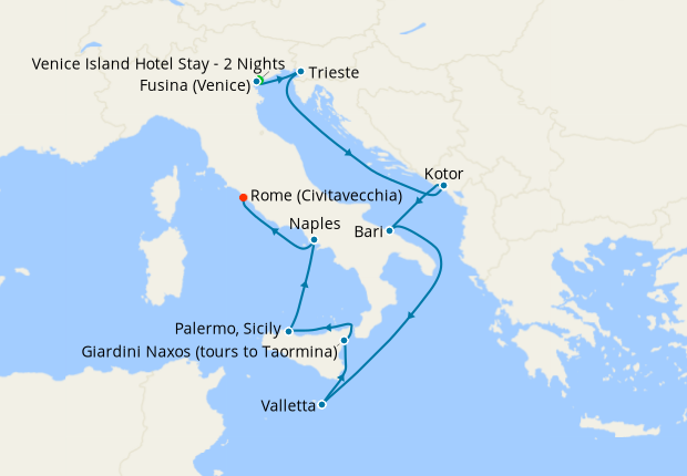 Cruise Itinerary Map