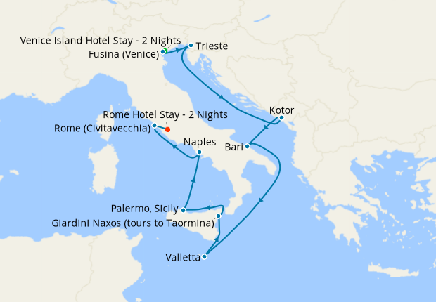 Cruise Itinerary Map