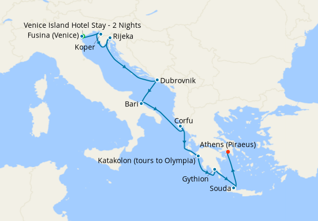 Cruise Itinerary Map