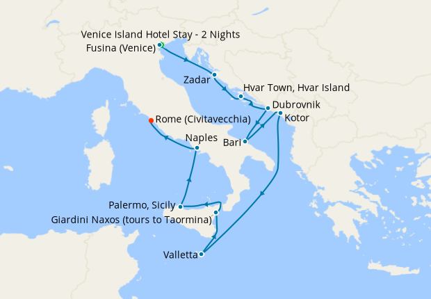 Cruise Itinerary Map