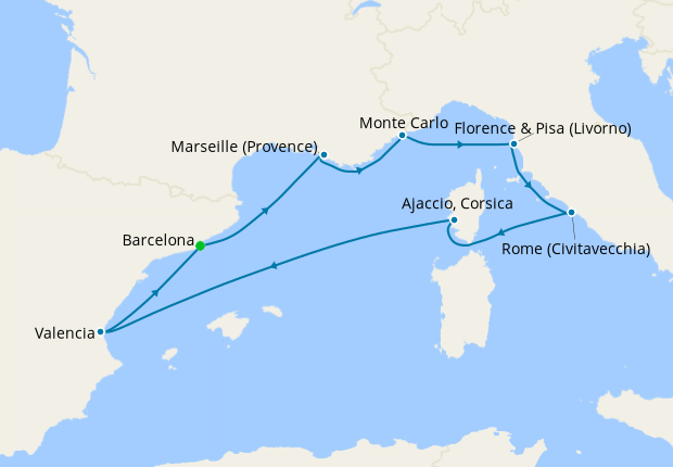 Cruise Itinerary Map