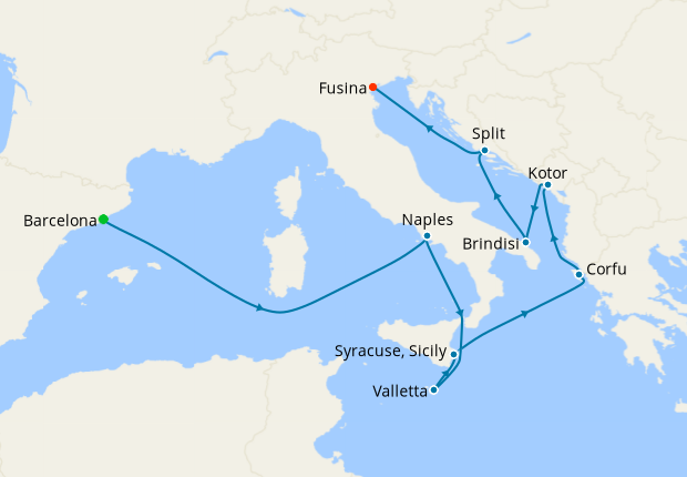 Cruise Itinerary Map