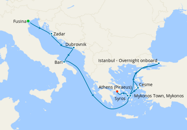 Cruise Itinerary Map