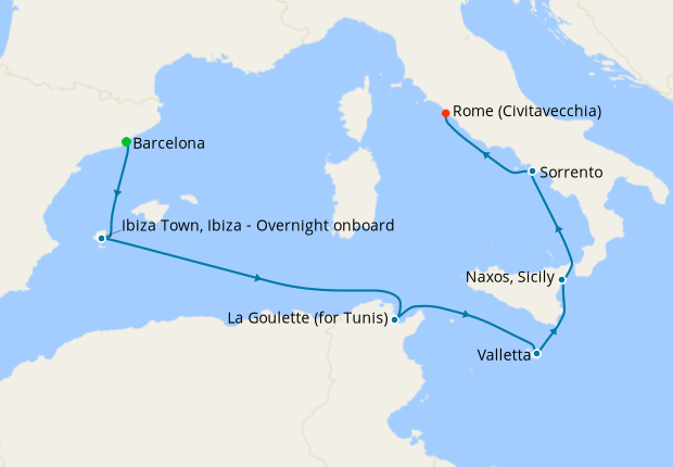 Cruise Itinerary Map