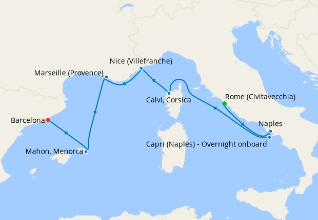 Cruise Itinerary Map