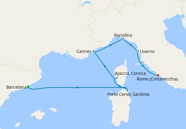 Cruise Itinerary Map